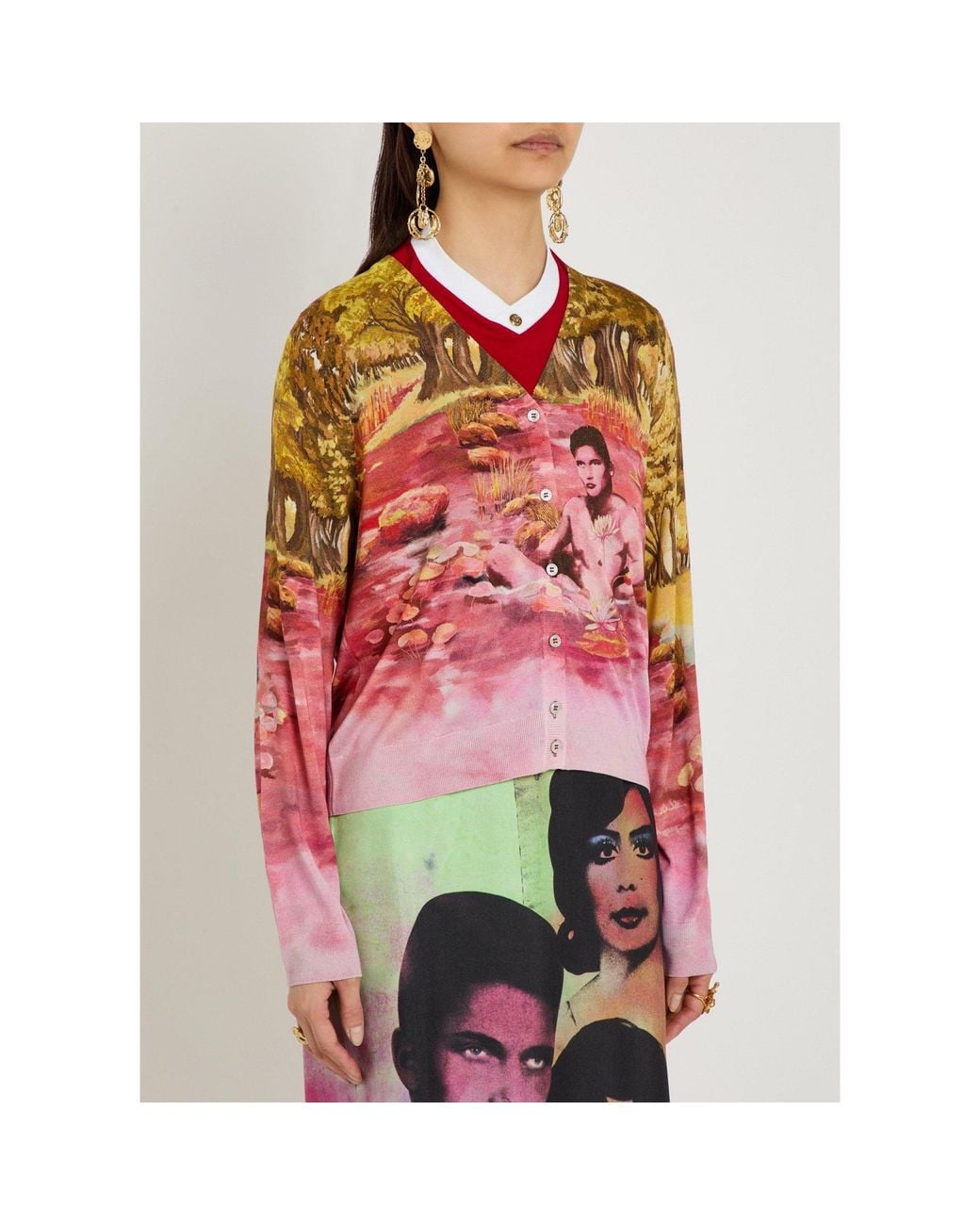 Versace Pink Simple Silk Cardigan