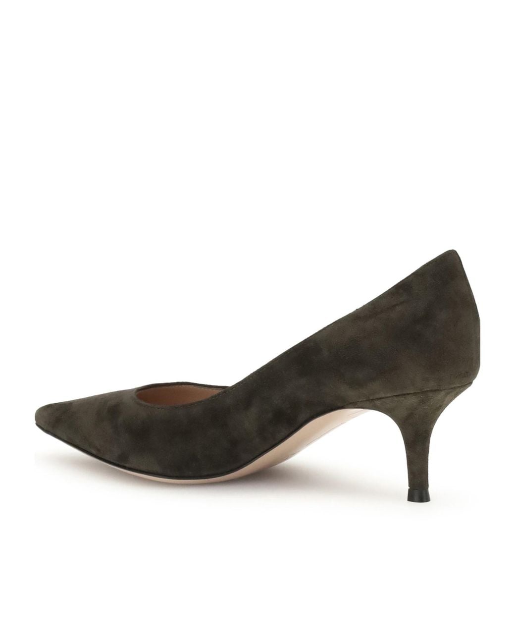 Gianvito Rossi Brown Pointed-Toe Slip-On Pumps