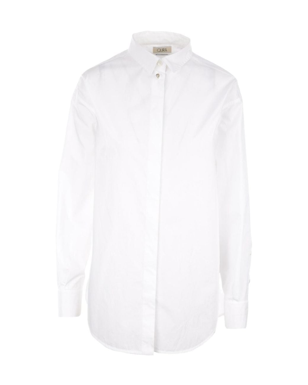 Quira White Buttoned Long-Sleeved Shirt