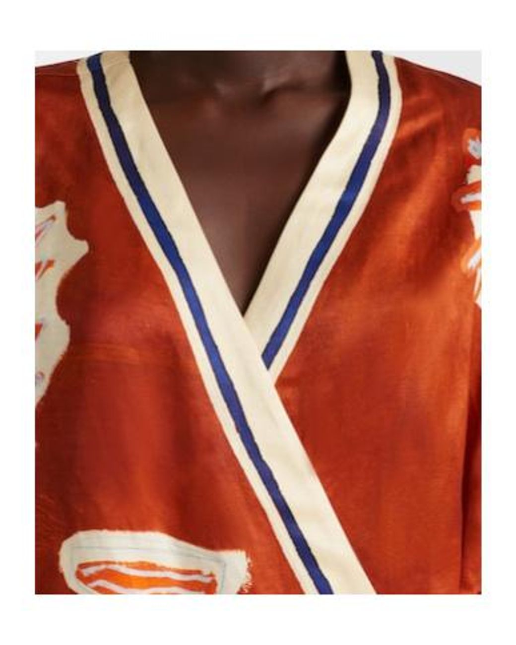 ALÉMAIS Red X Lrnce Soleil D'Amour Printed Wrap Dress