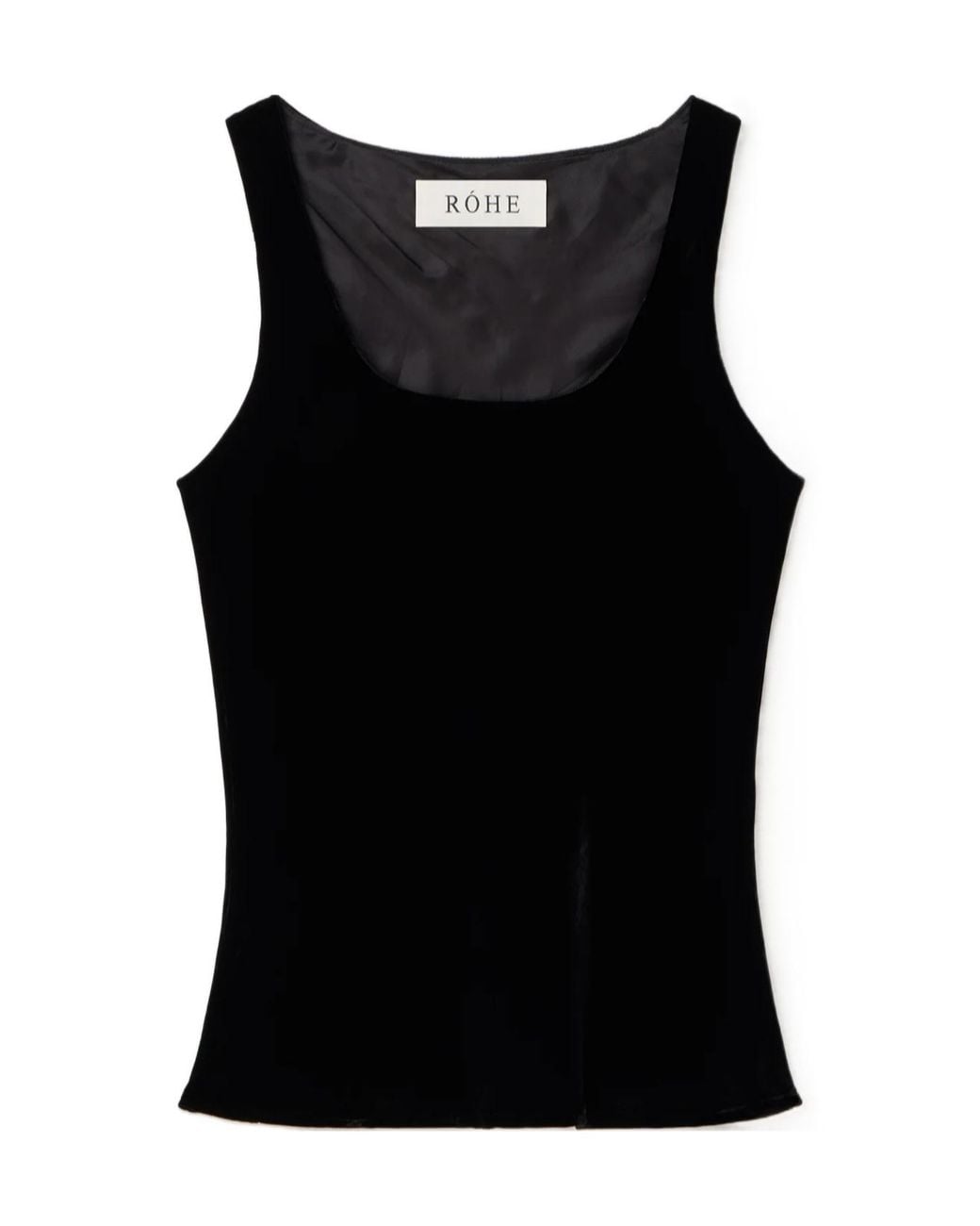 Rohe Black Sleeveless Square-Neck Tank Top