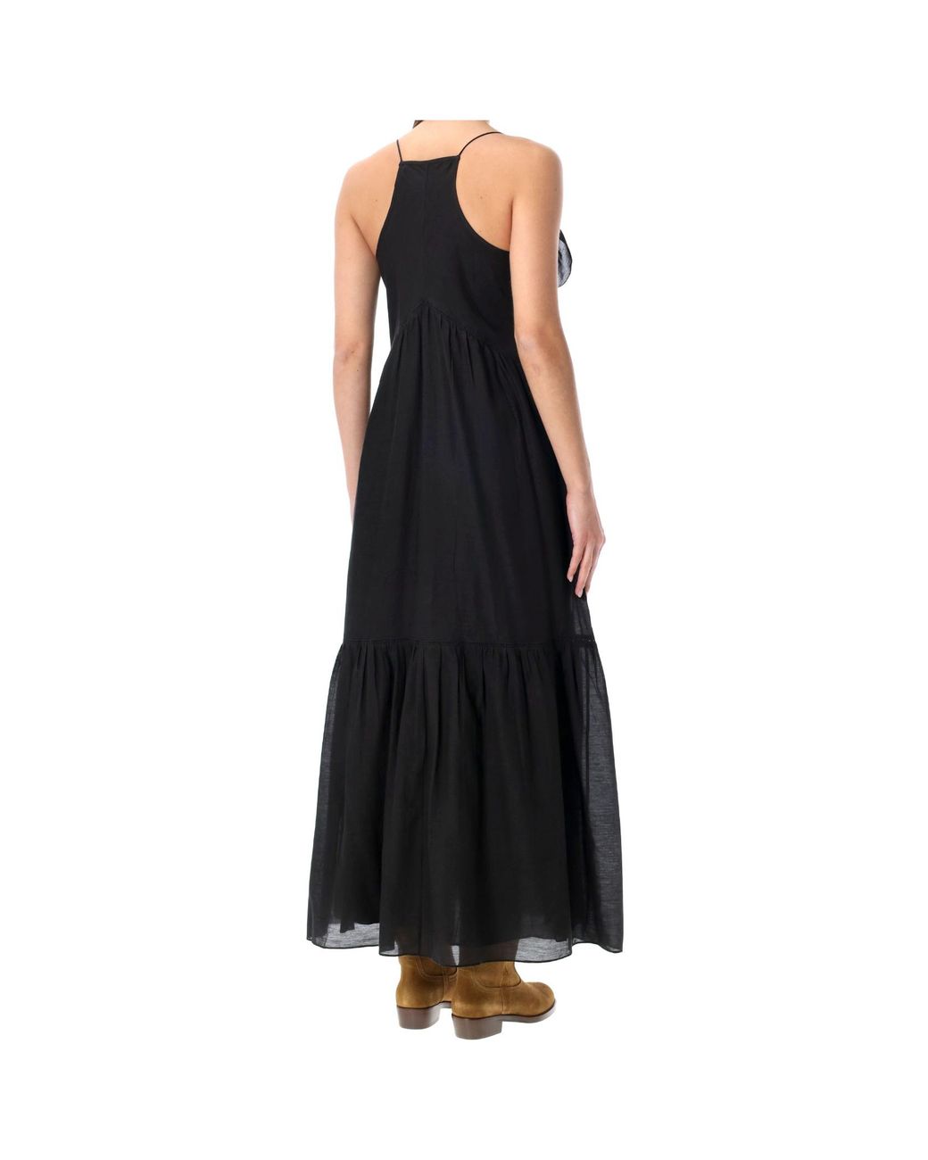Isabel Marant Black Étoile Vasma Ruffled Long Dress