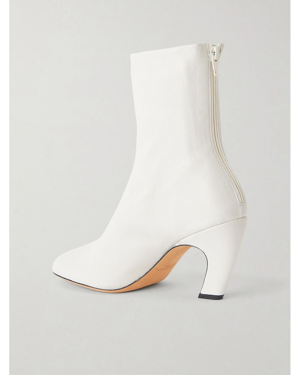Le Monde Beryl White Soft Leather Boots