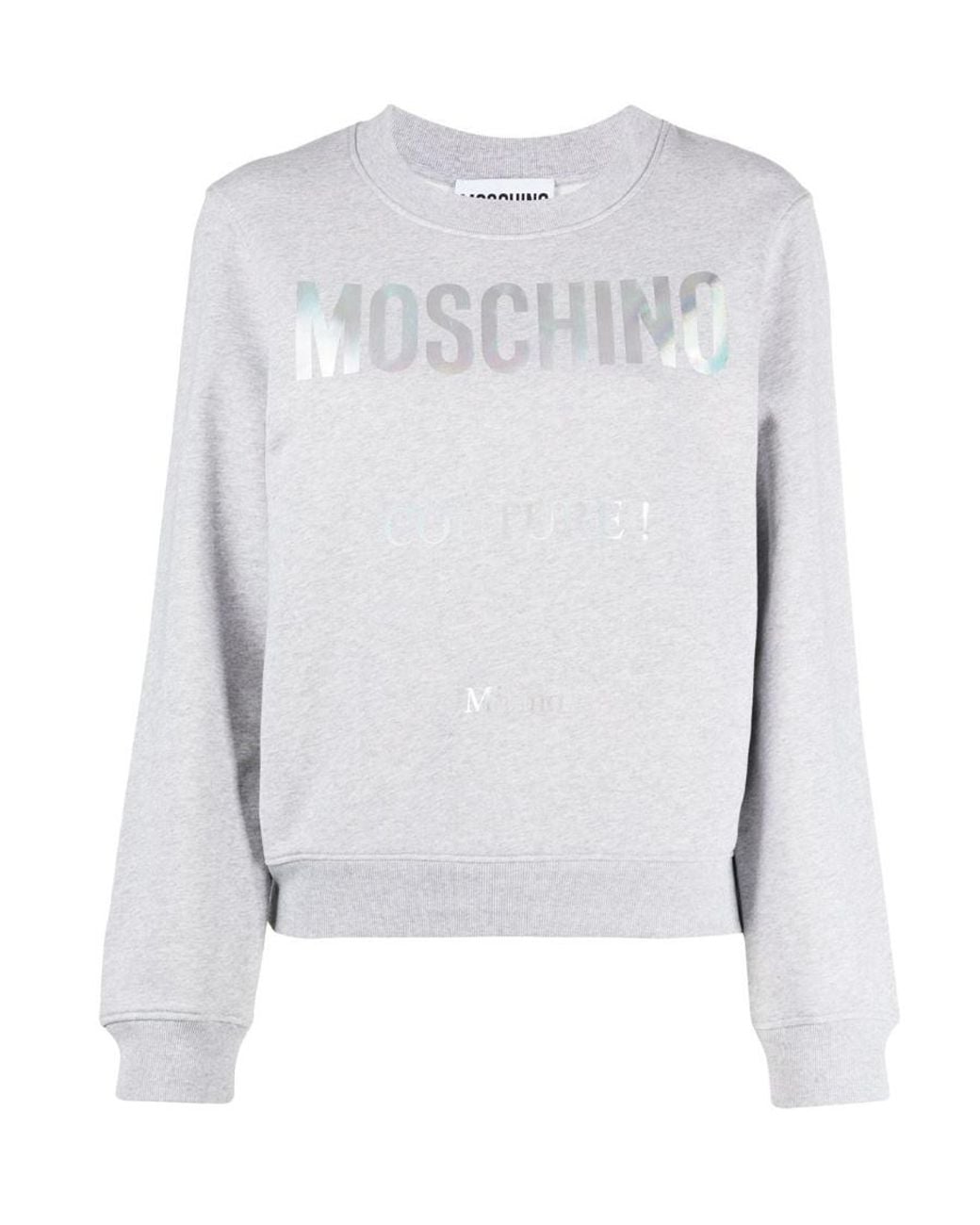 Moschino White Logo Printed Hoodie