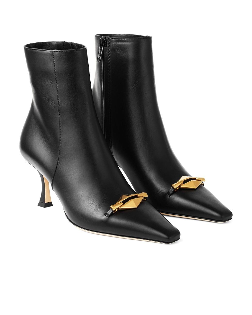 Jimmy Choo Black Zipper Ankle Boots