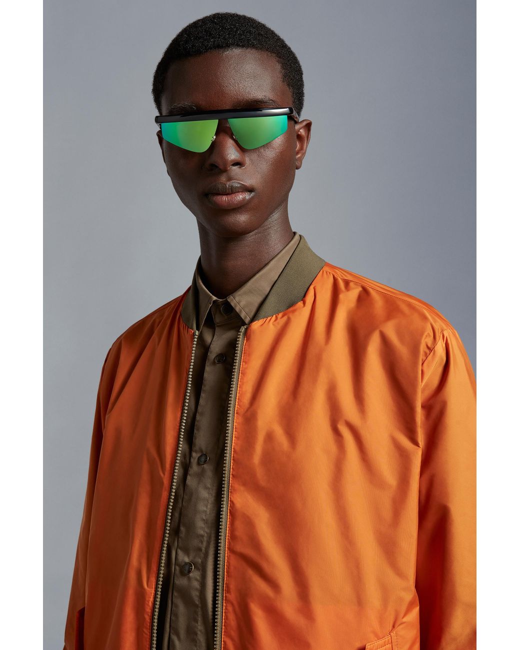 Moncler Green Orizon Rectangular Sunglasses for men