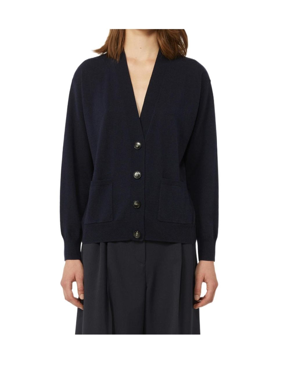 Weekend by Maxmara Blue Unito V-Neck Knitted Cardigan