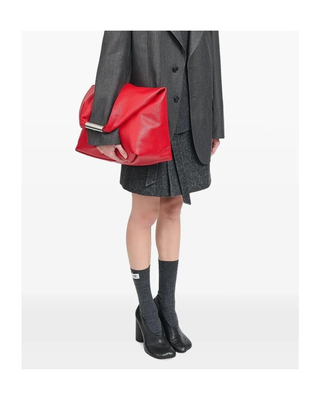 MM6 by Maison Margiela Red Japanese Media Shoulder Bag