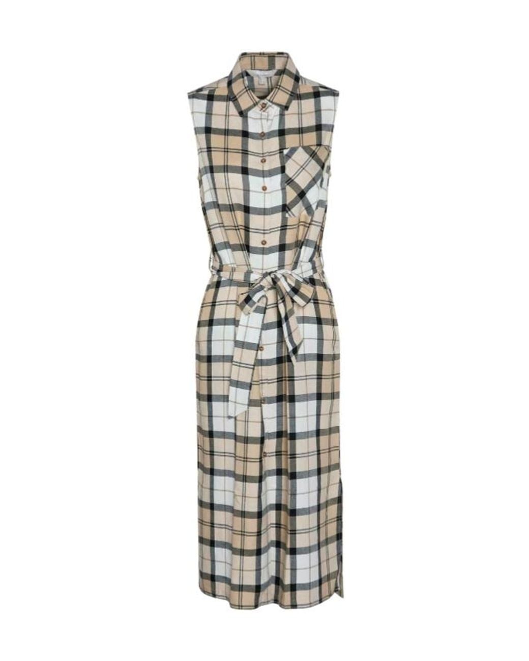 Barbour White Agnes Midi Dress