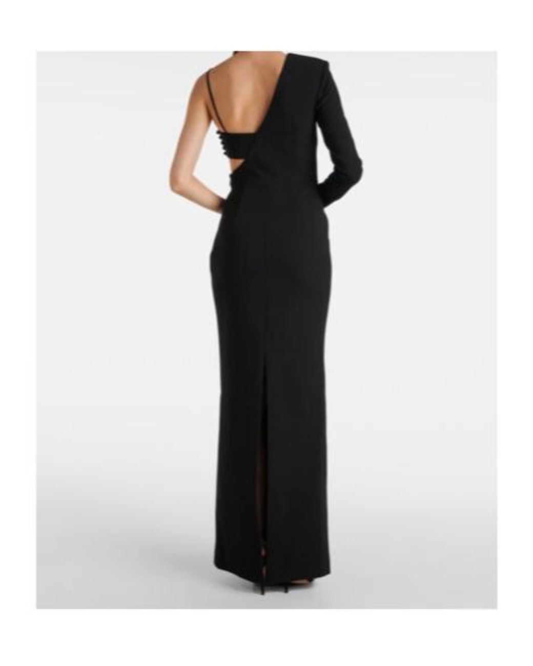 Rebecca Vallance Black Sachiel Floral-Applique Gown