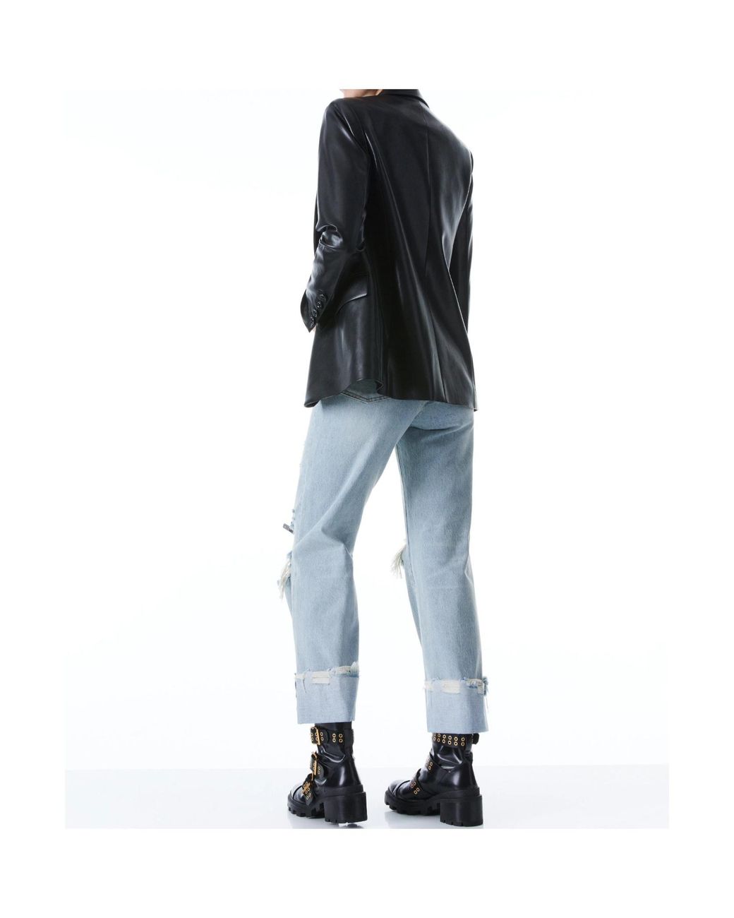 Alice + Olivia Blue Denny Blazer