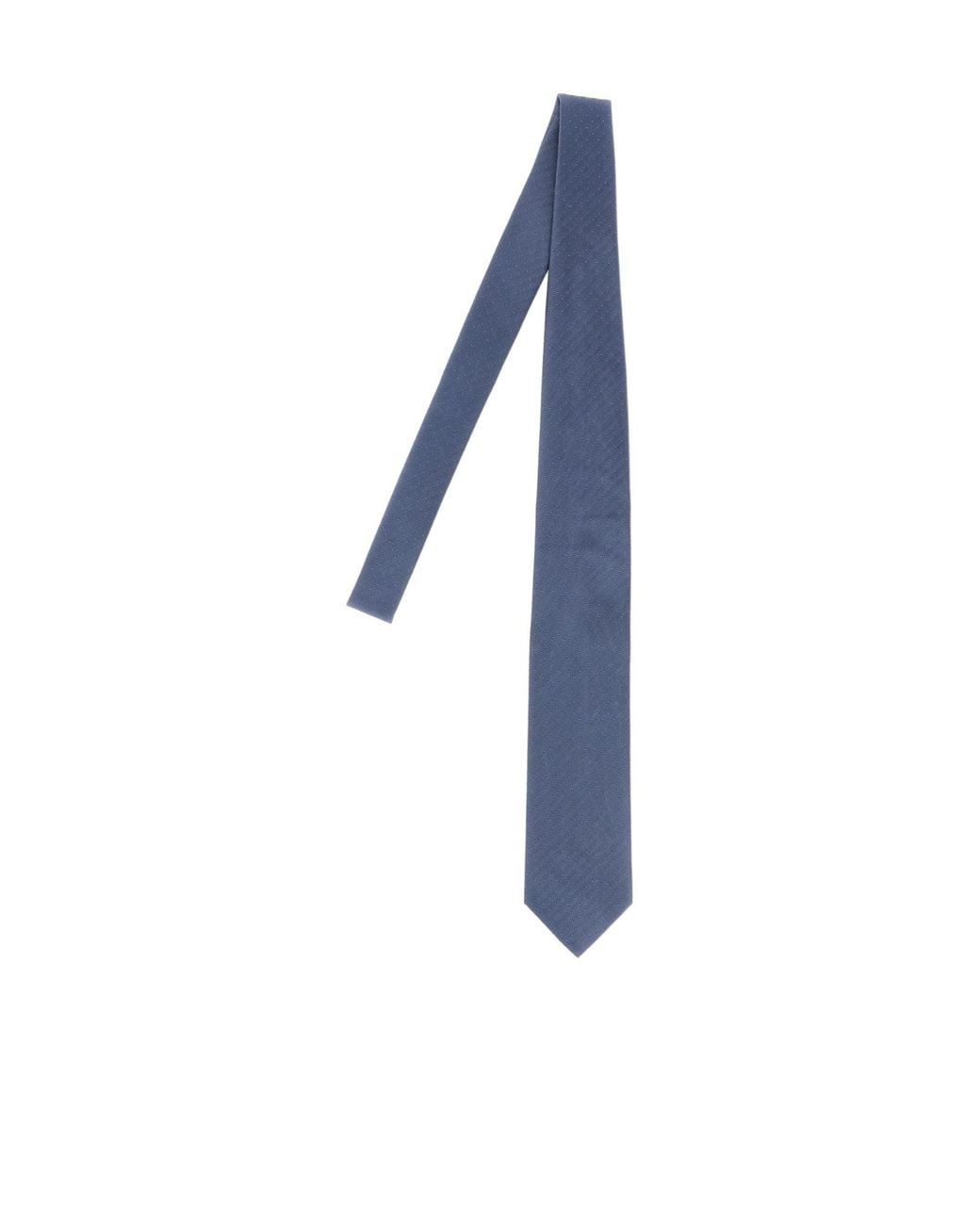 Brioni Blue Micro-Dot Herringbone Silk Tie for men