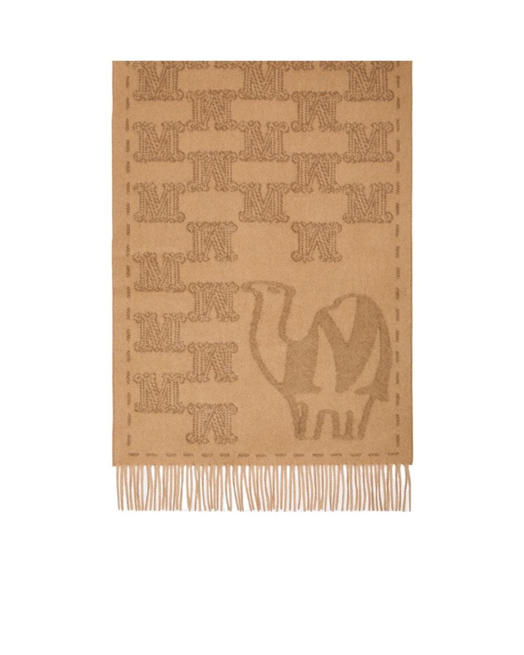 Max Mara Natural Mxacharme Fringed Scarf