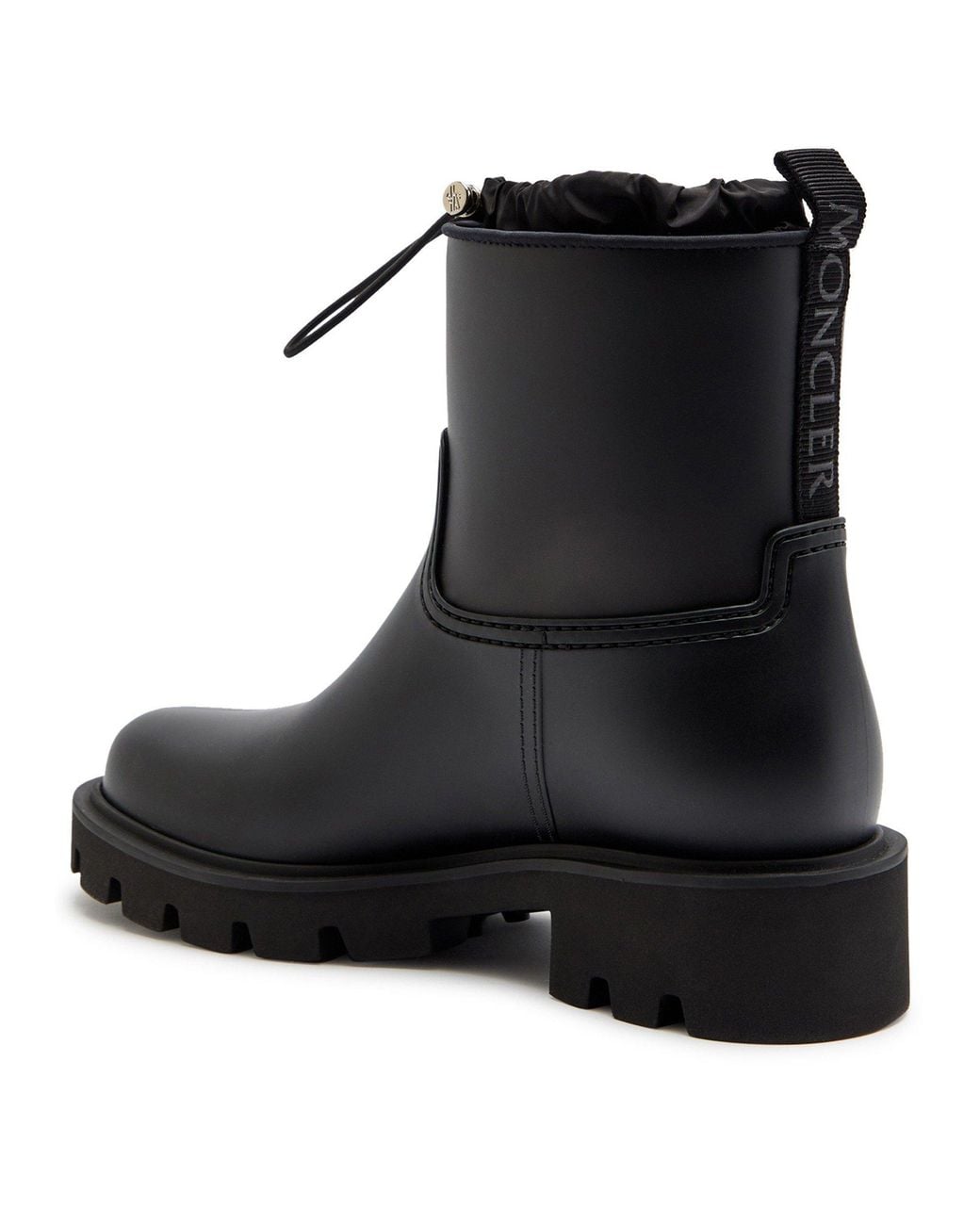 Moncler Black Waterproof Rubber Wellington Boots
