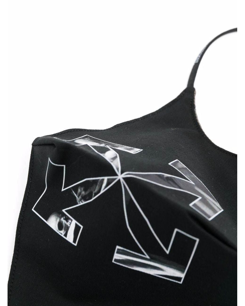 Off-White c/o Virgil Abloh White Caravaggio Arrow Printed Face Mask for men