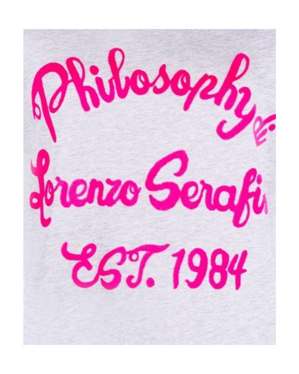 Philosophy Di Lorenzo Serafini White Logo Printed T-Shirt