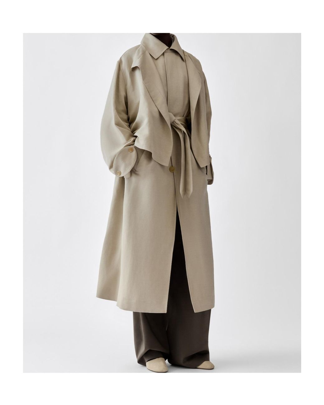 Jacquemus Natural Long-Sleeved Trench Coat