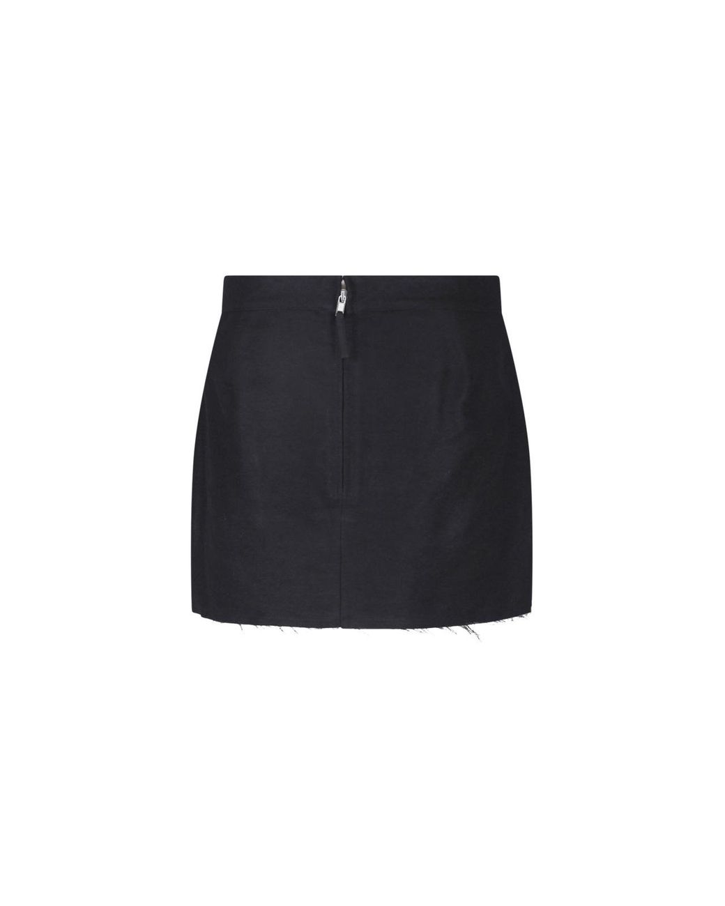Rick Owens Blue Fog Cutoff Layered Mini Skirt