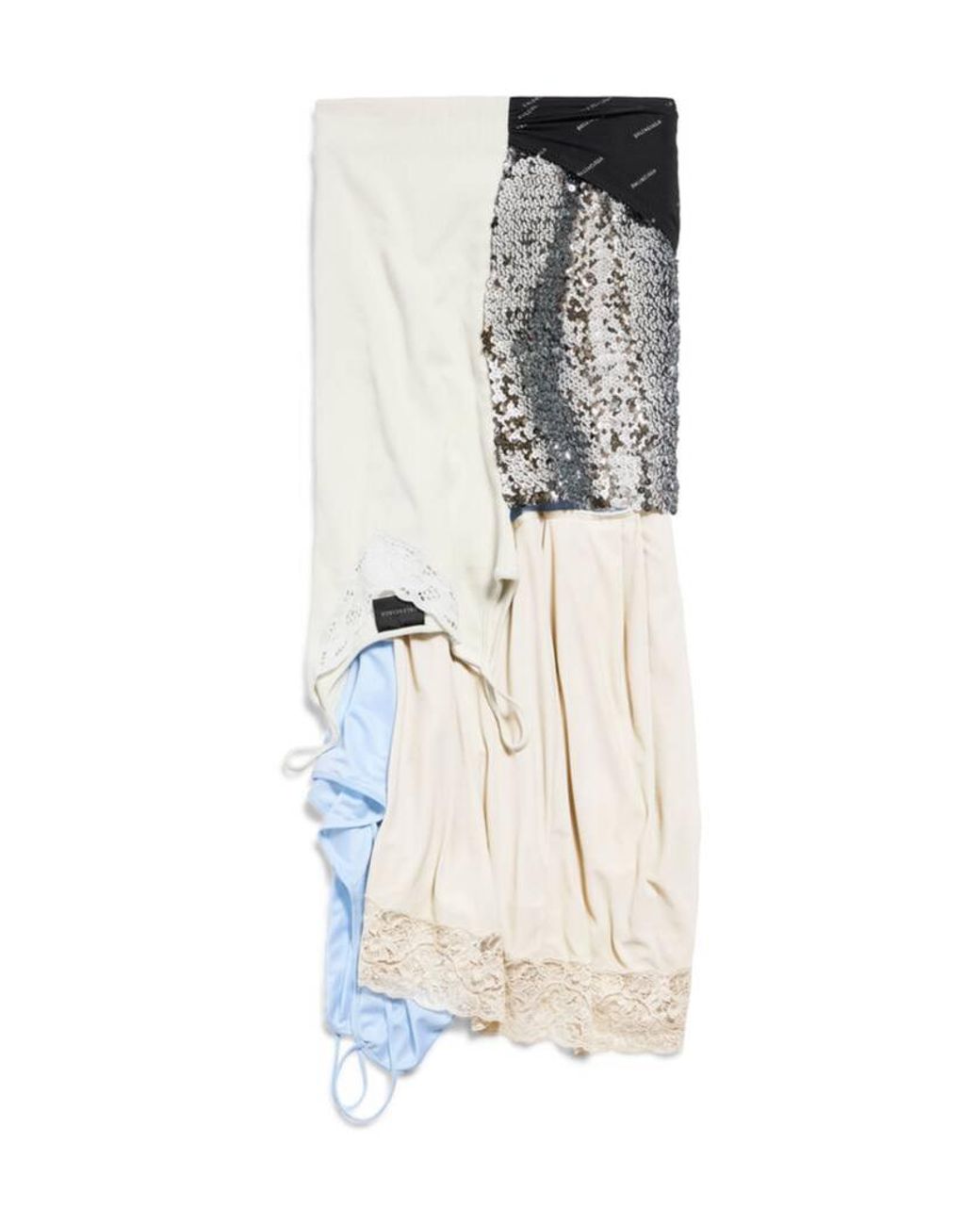 Balenciaga Blue Messy Patched Skirt