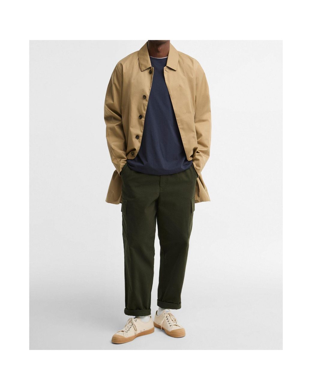 Barbour Natural Single-Breasted Mid-Length Utility Jacket for men