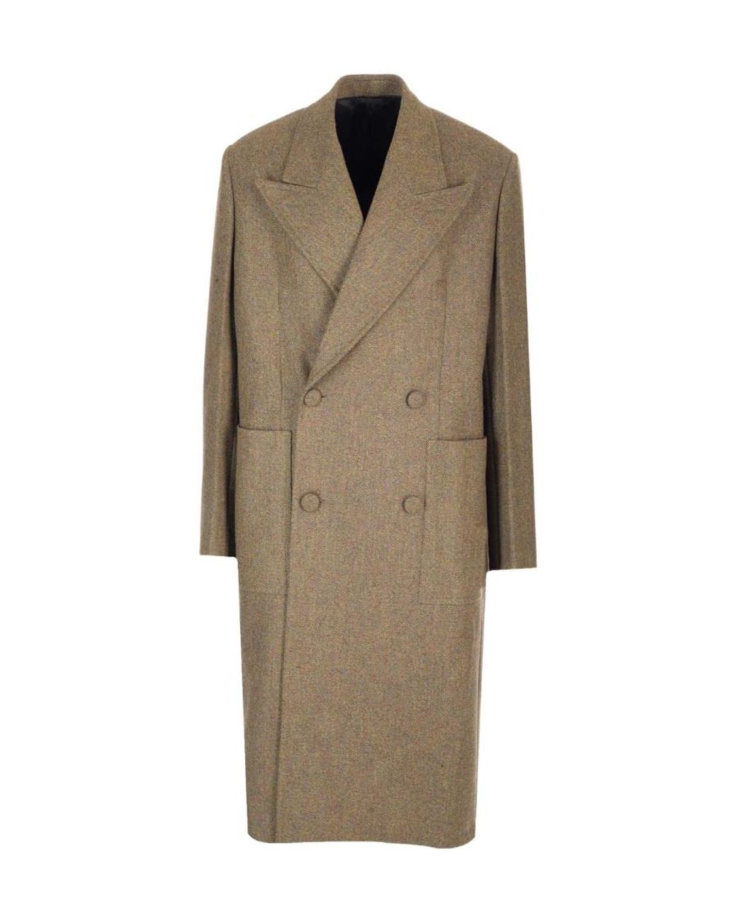 Givenchy Natural Oversized Buutton-Up Long Coat for men