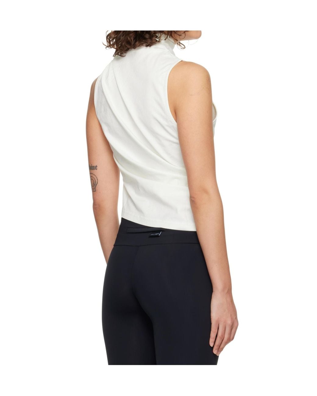 Courreges White Draped Jersey Top