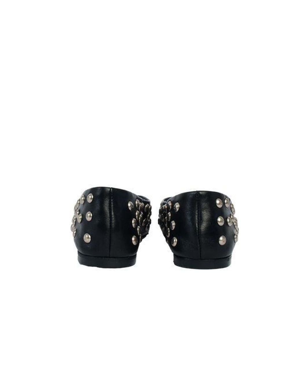 GIMAGUAS Black Bailarina Studded Flat Shoes
