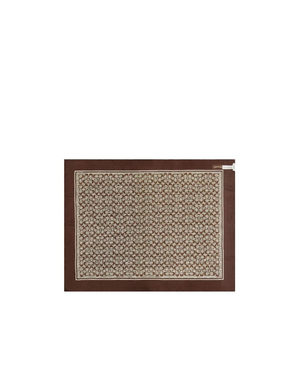 COACH Brown Simple Silk Scarf