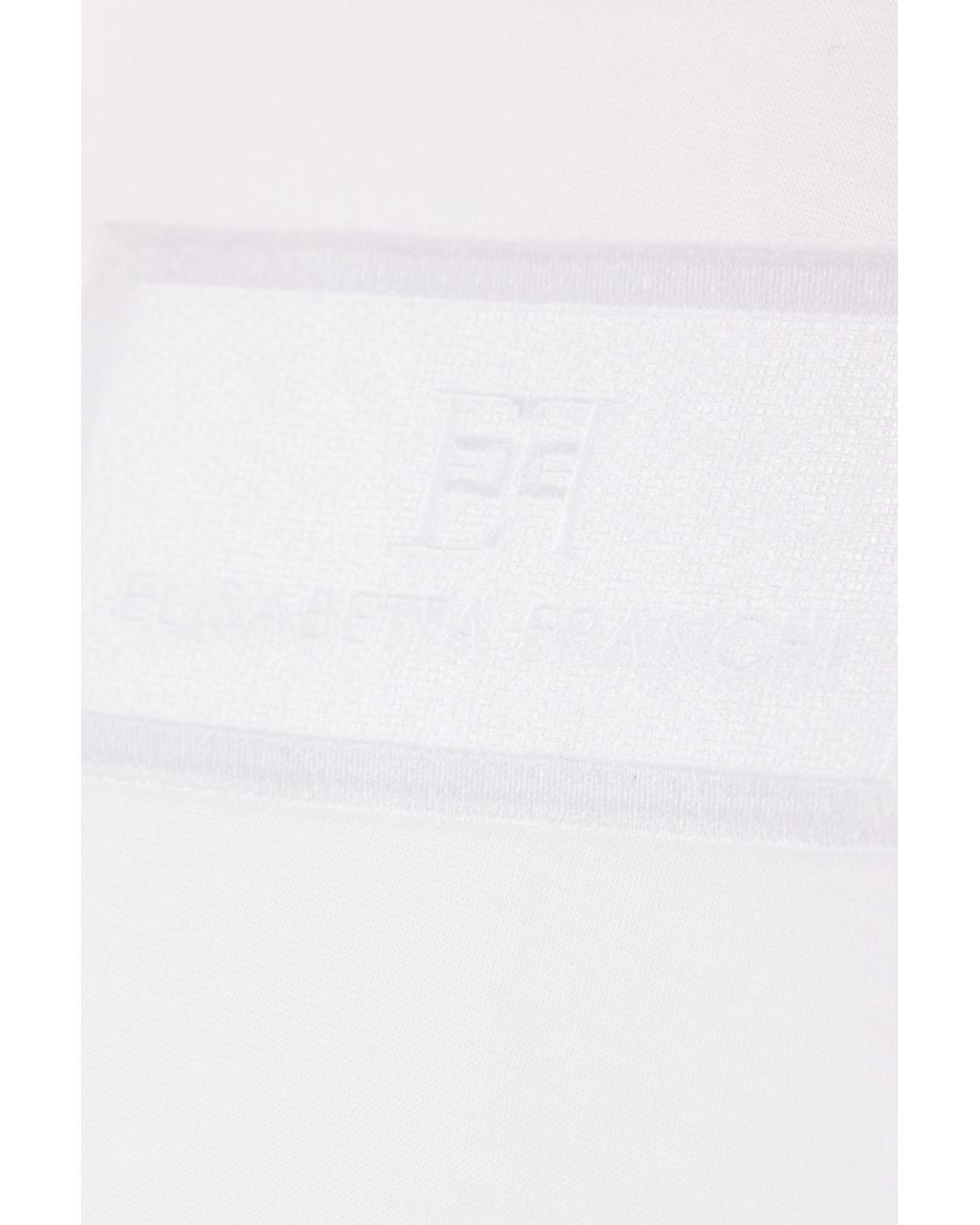Elisabetta Franchi White Embroidered Jersey T-Shirt