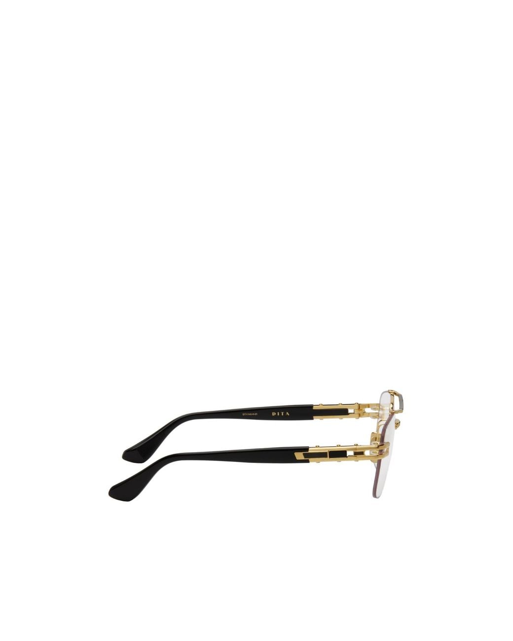 Dita Eyewear White Logo Mirror Leg Flat Mirror for men