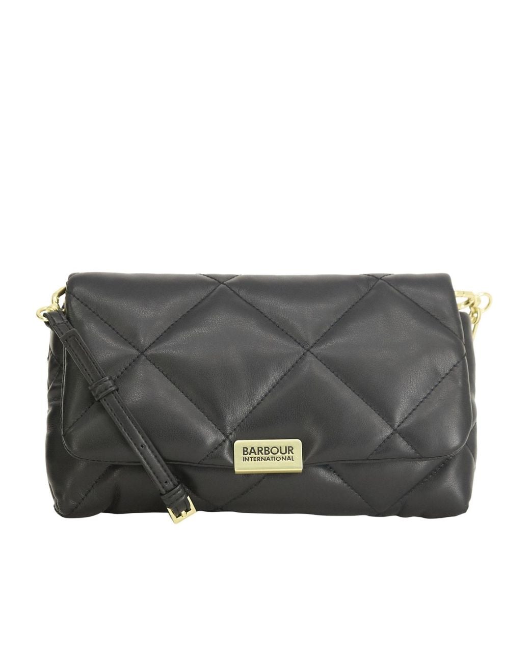 Barbour Gray Solid Color Shoulder Bag