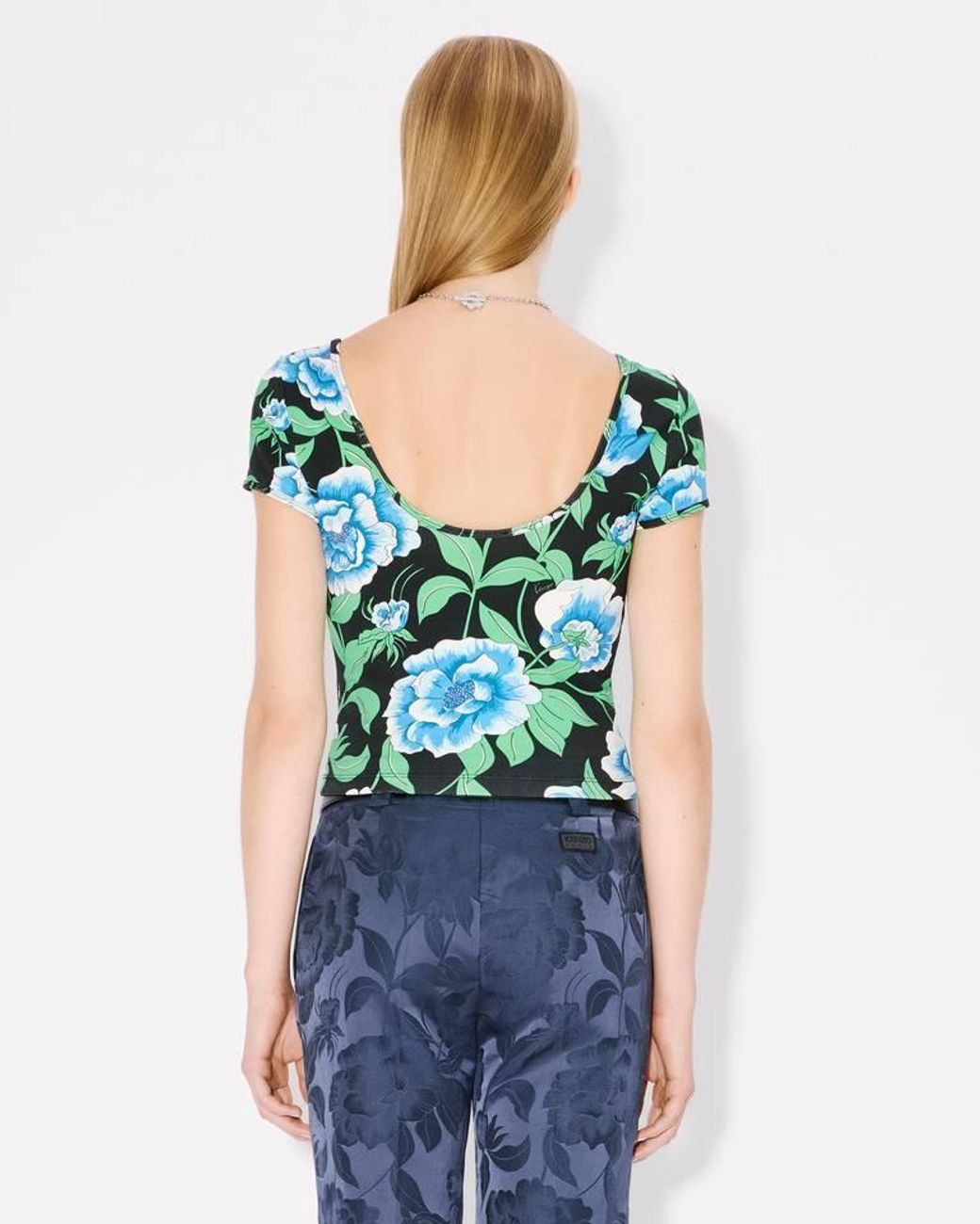 KENZO Blue Peonies Top