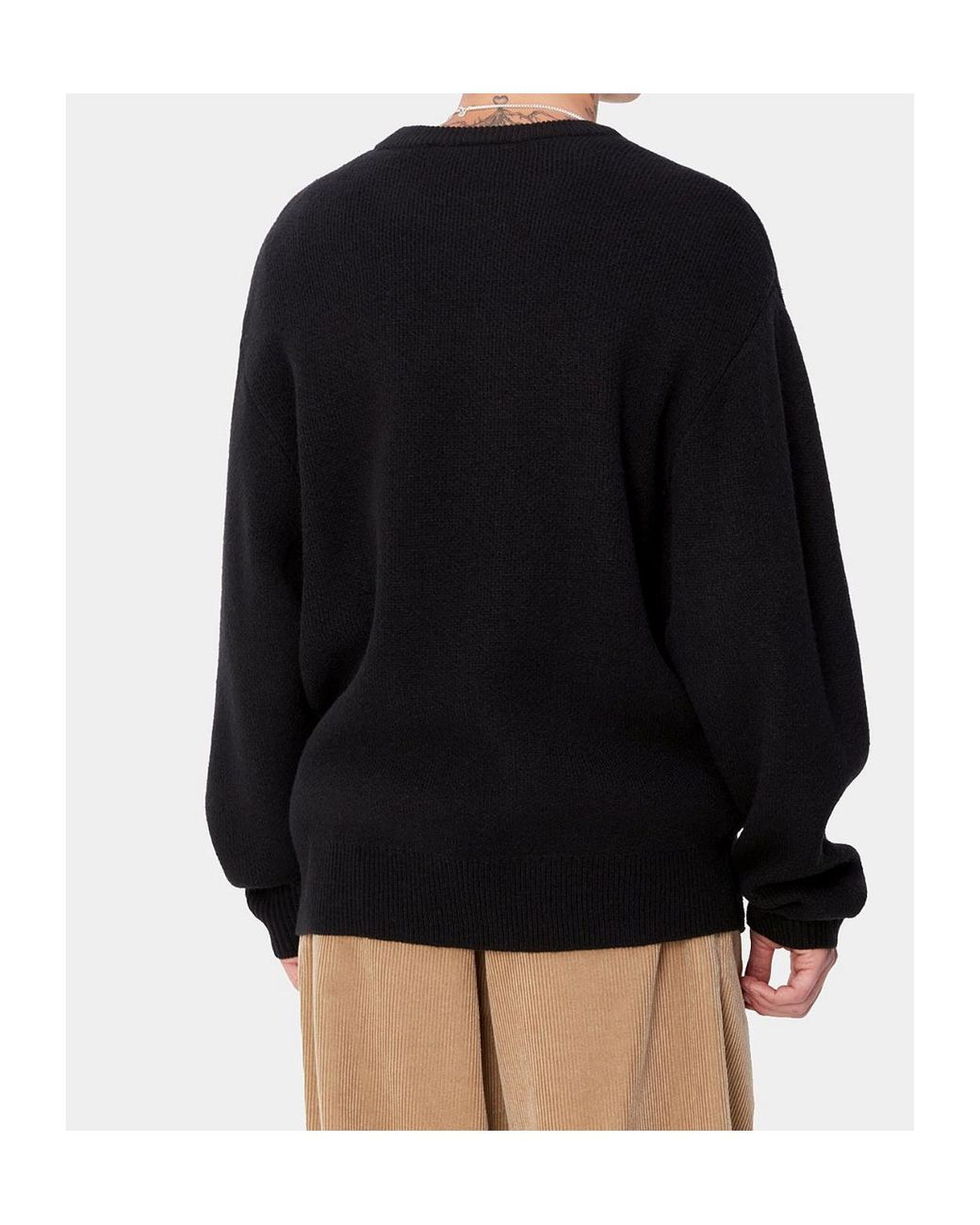 Carhartt Black Long-Sleeved Knitted Sweater for men