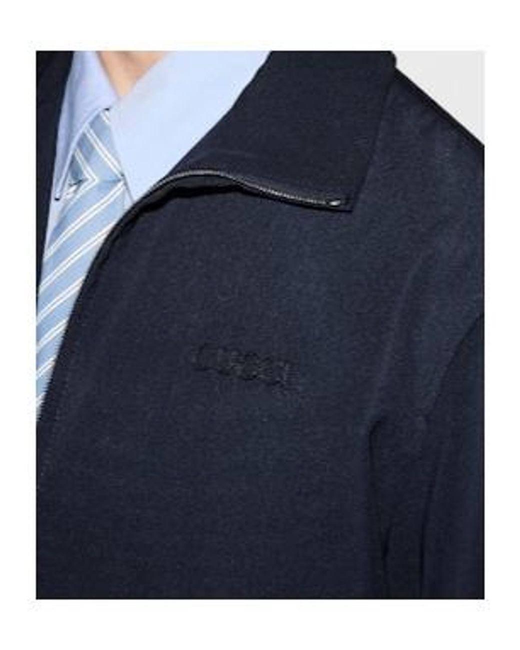 Gucci Blue Embroidered Twill Jacket for men