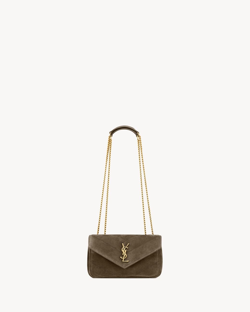 Saint Laurent White Loulou Chain Bag