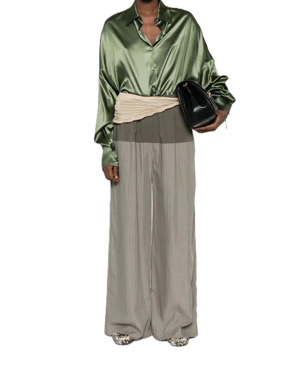 Dries Van Noten Green Long Sleeve Shirt