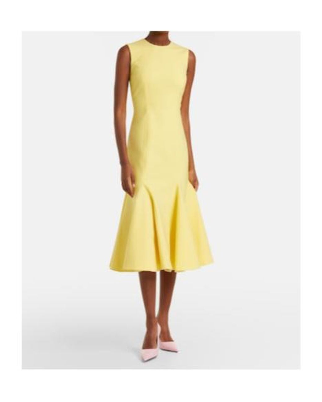 Emilia Wickstead Yellow Seema Crêpe Cocktail Dress