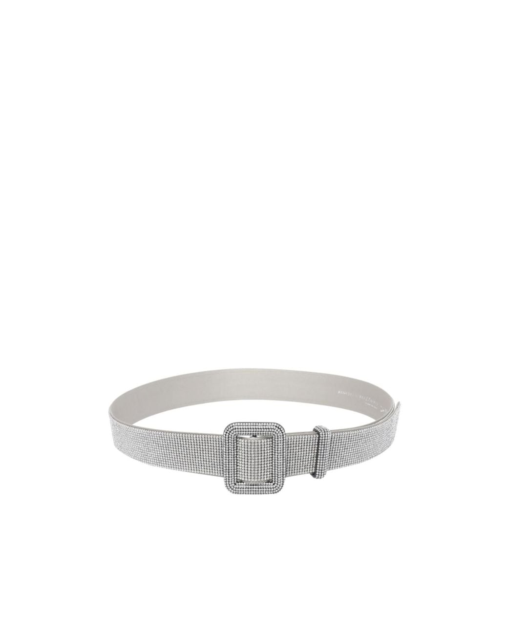 Benedetta Bruzziches White Venus Crystal Buckle Belt