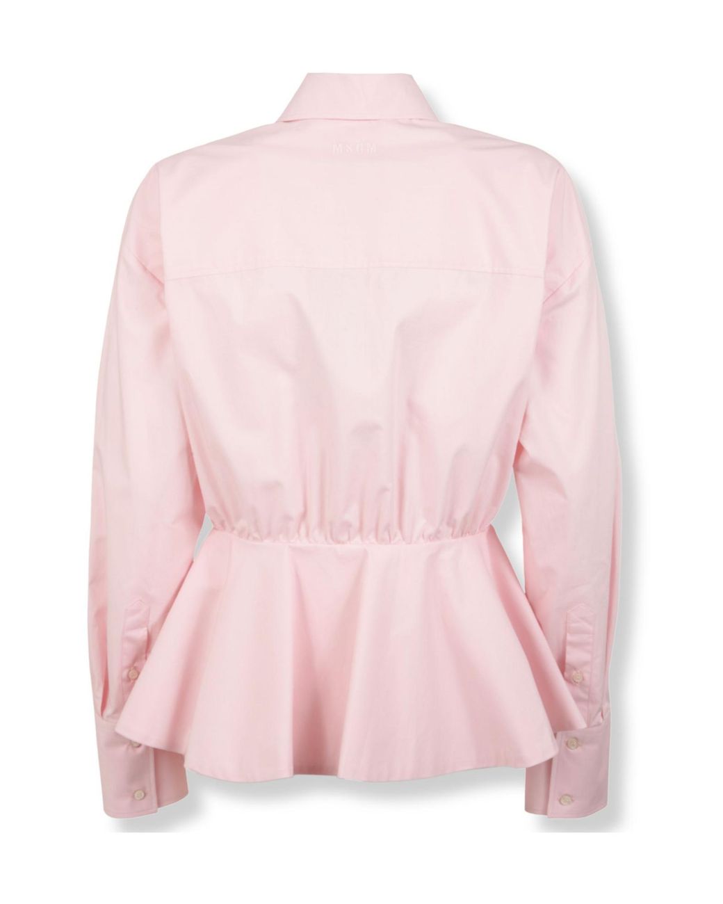 MSGM Pink Peplum Shirt