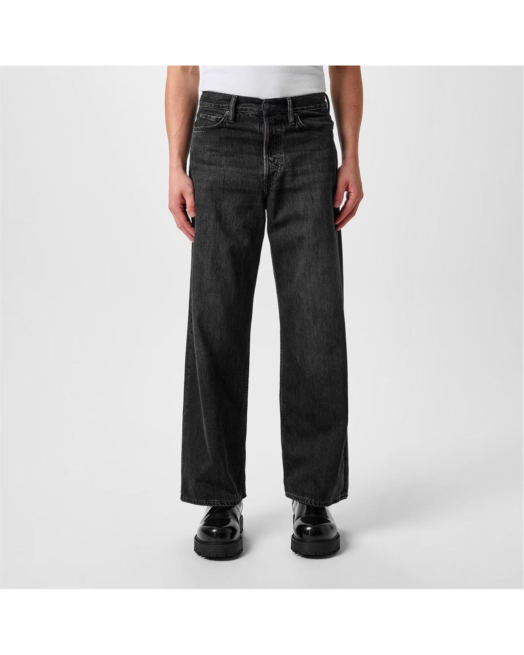 Acne Black Four-Pocket Denim Trousers for men