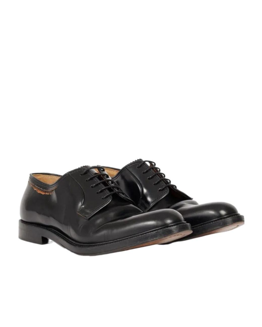 Maison Margiela Brown Cut Round Toe Lace-Up Shoes