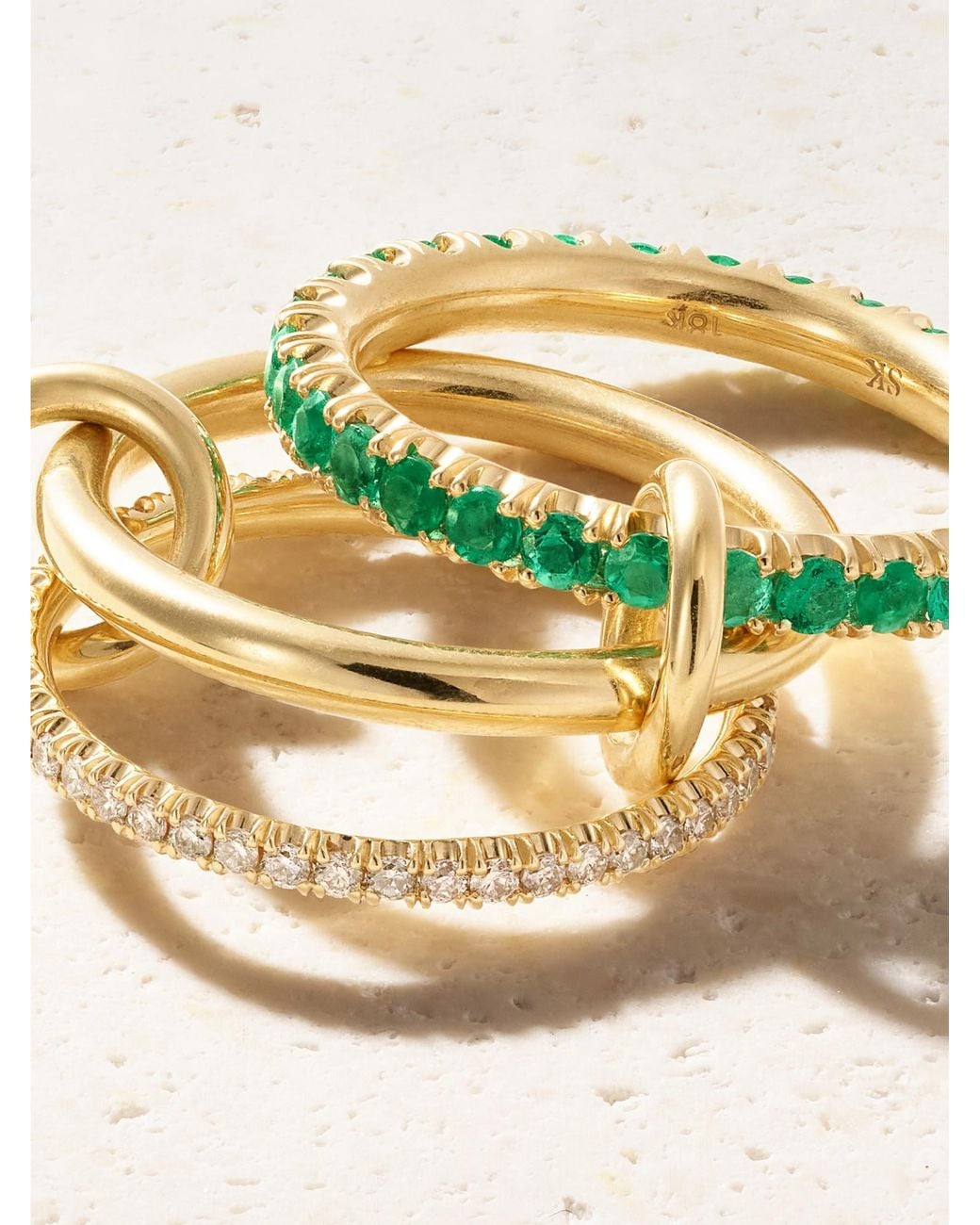 Spinelli Kilcollin Yellow Norah 18-Karat, Emerald And Diamond Ring