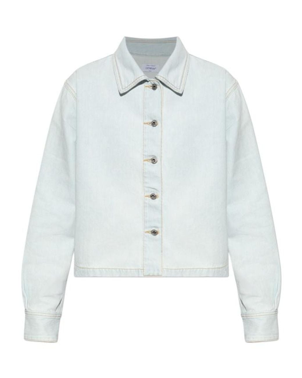 Off-White c/o Virgil Abloh Blue Button-Up Denim Shirt