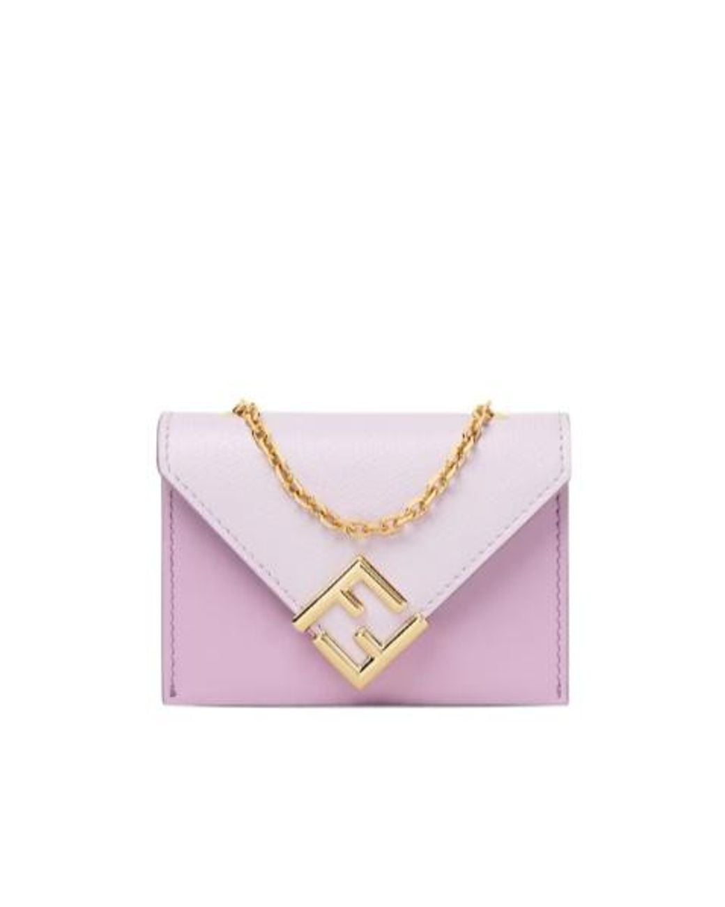 Fendi Pink Ff Diamonds Card Case