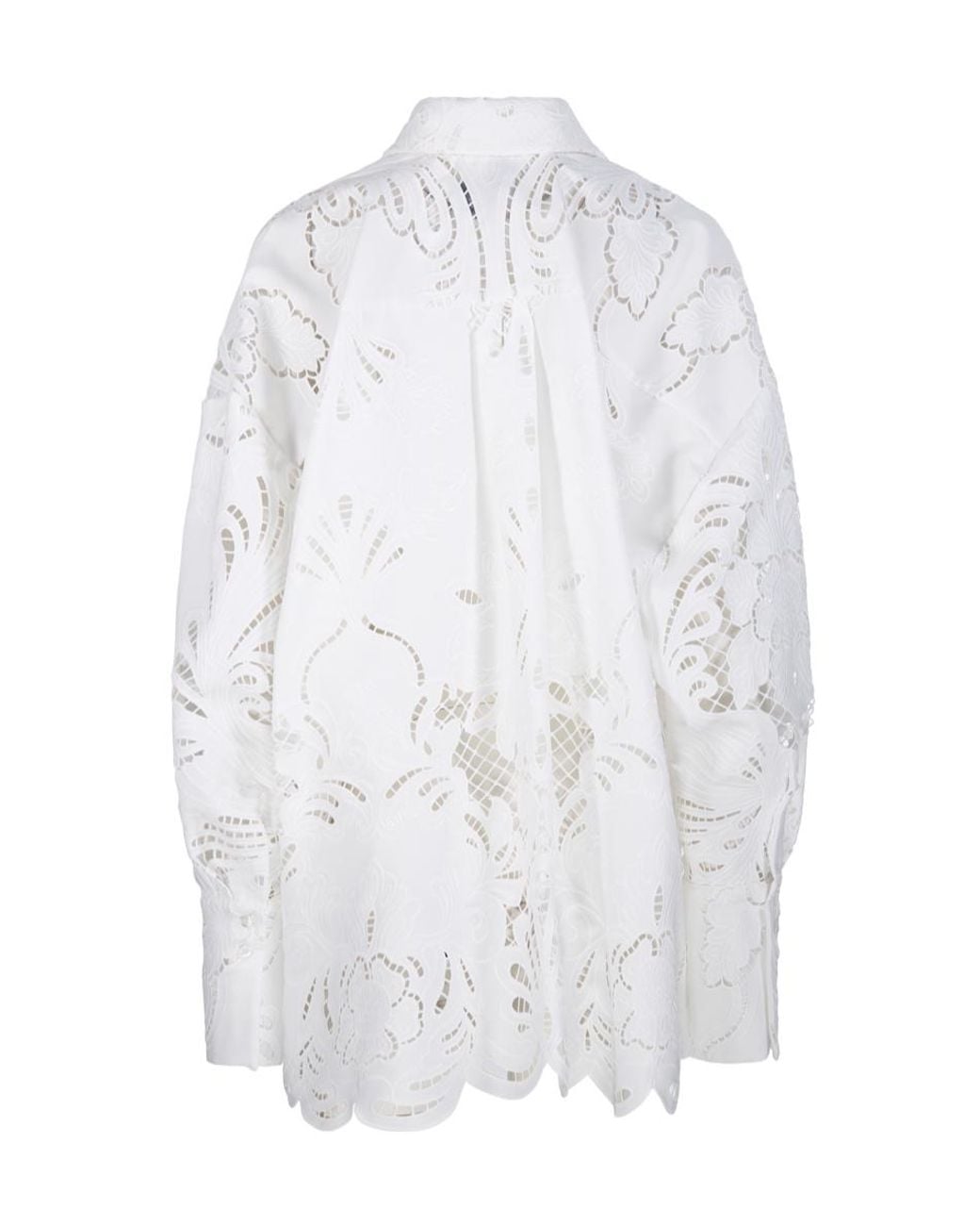 GIUSEPPE DI MORABITO White Broderie Oversized Shirt