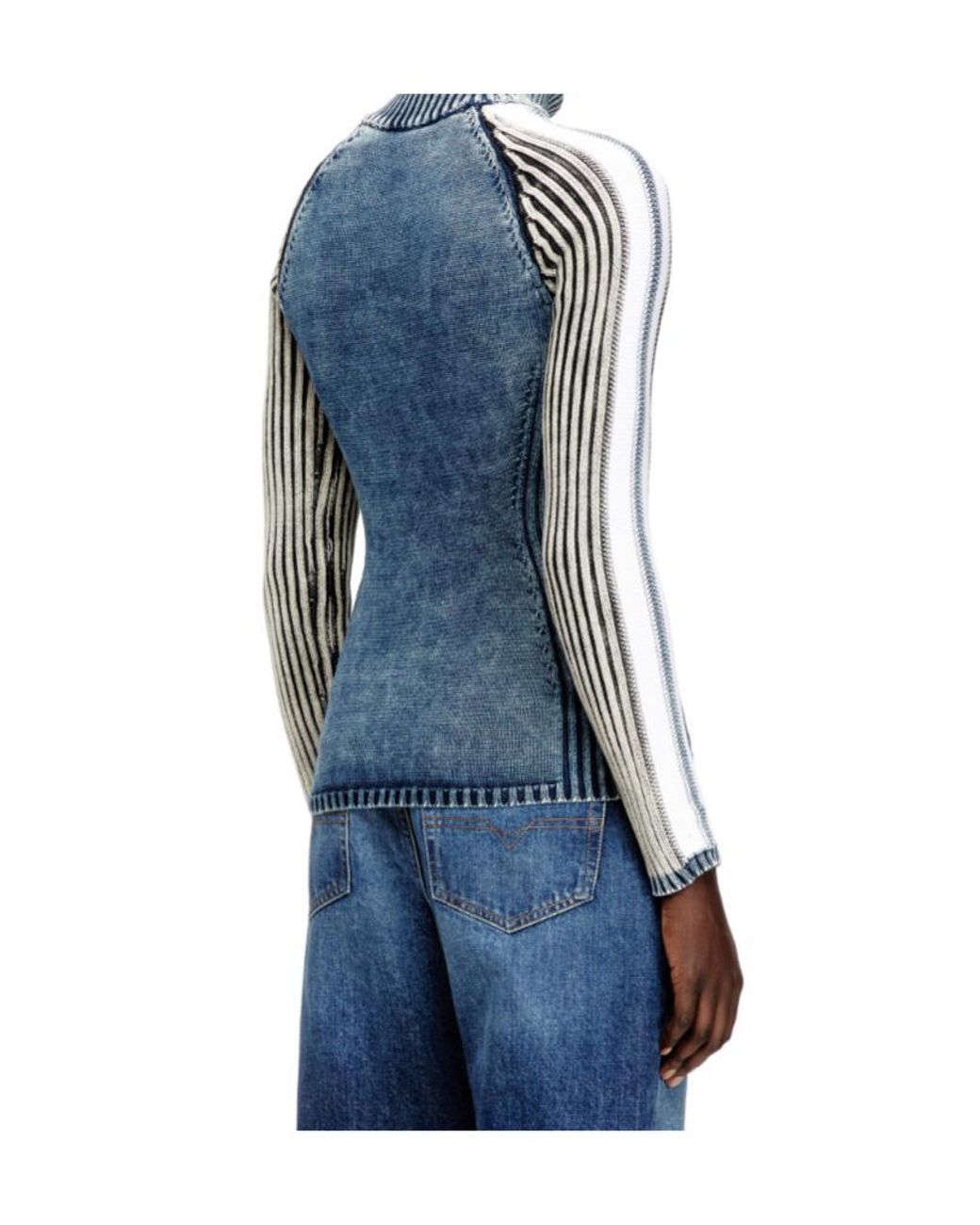 DIESEL Blue M-Estrella Zip-Up Cardigan