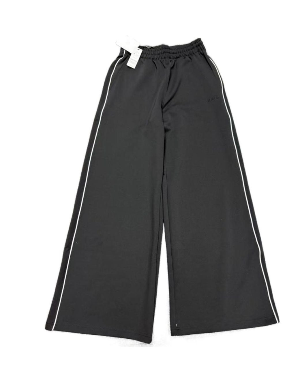 we11done Black Side-Stripe Trousers for men