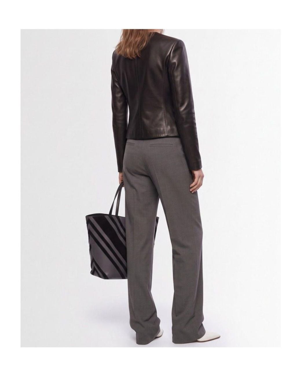 GIUSEPPE DI MORABITO Gray Pleated-Front Wide-Leg Casual Trousers