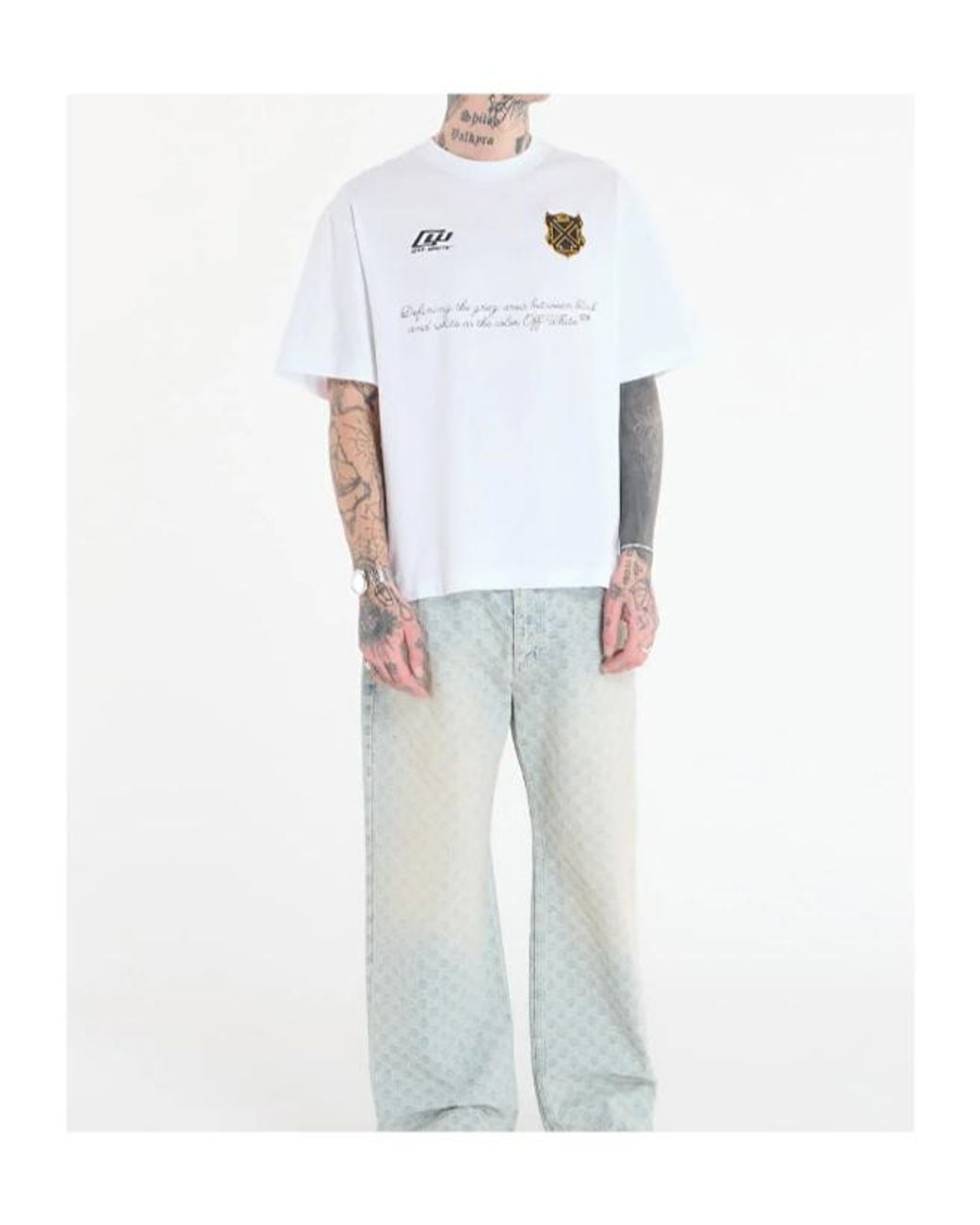 Off-White c/o Virgil Abloh White Crewneck Short-Sleeved T-Shirt for men