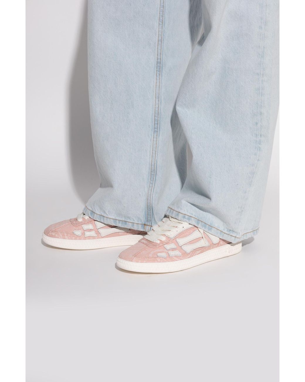 Amiri Pink Sports Shoes "Bandana Denim Pacific Bones"